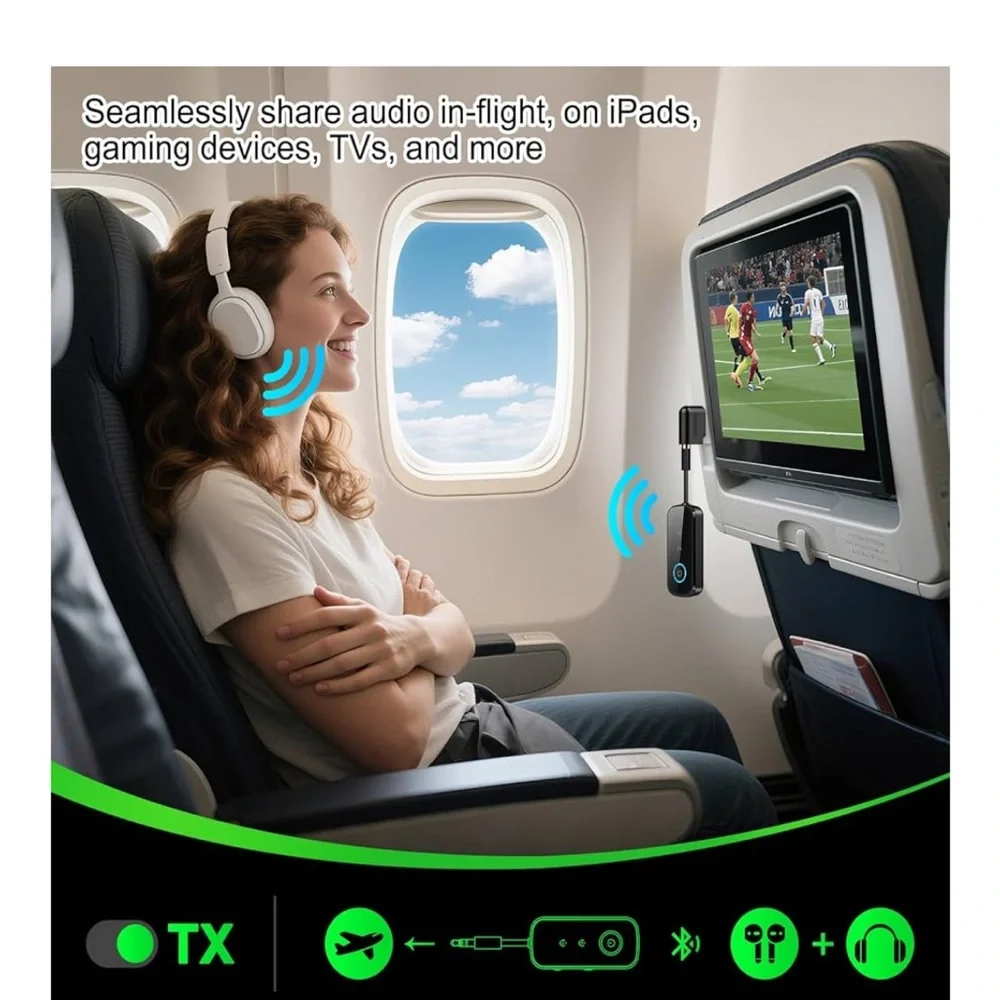 Black Bluetooth Audio Transmitter